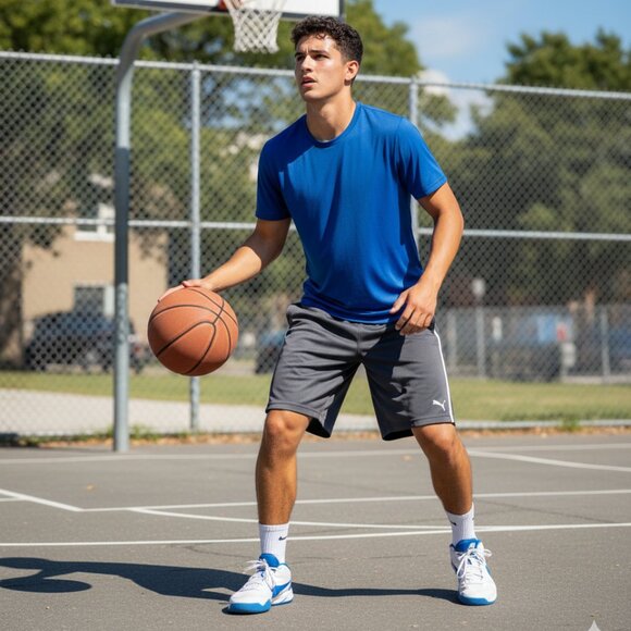 PUMA Boys Athletic Shorts XL Gray - Picture 6 of 7